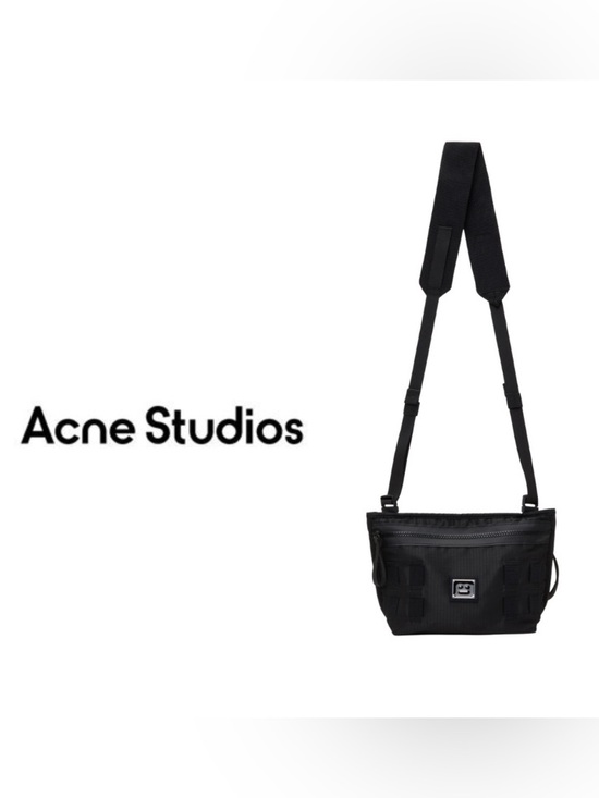Acne Studios Handbags - Acne Black Nylon Messenger Crossbody Bag